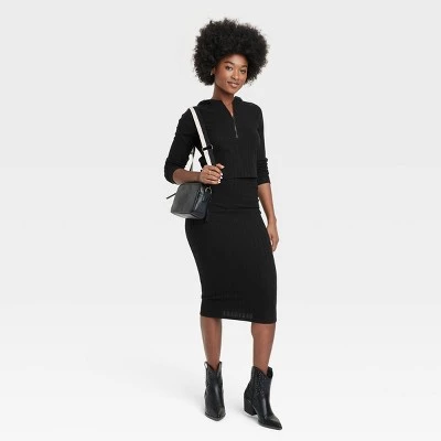 Women's Knit Pencil Midi Skirt - Universal Thread™ Heather Cream 4 Women's Knit Pencil Midi Skirt - Universal Thread™ Heather Cream - Image 2