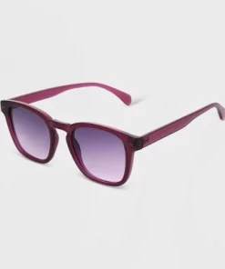 Women's Shiny Plastic Square Sunglasses with Gradient Lenses - Universal Thread™ Mint Green