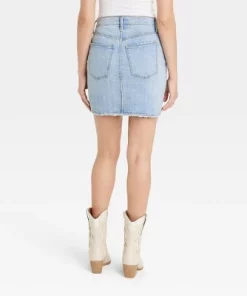 Women's High-Rise Denim Mini Skirt - Universal Thread™ Light Wash