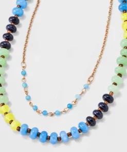 Semi-Precious Beaded Color Blocked Multi-Strand Necklace - Universal Thread™ Blue/yellow/green 10 Semi-Precious Beaded Color Blocked Multi-Strand Necklace - Universal Thread™ Blue/yellow/green -Universal Thread Shop GUEST 08db8290 5bdd 47aa 82ec 8631ac2caca8