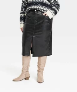 Women's Super-High Rise Faux Leather Midi Skirt - Universal Thread™ Black 19 Women's Super-High Rise Faux Leather Midi Skirt - Universal Thread™ Black -Universal Thread Shop GUEST 0ca6a2ac a399 434c b220 9d8563389243 3