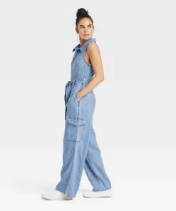 Women's Denim Cargo Jumpsuit - Universal Thread™ Medium Wash -Universal Thread Shop GUEST 1479a8b7 5a09 4ba1 bf7a afc8b3c9c2df