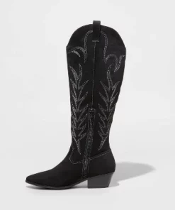 Women's Sommer Stitch Western Boots - Universal Thread™ Black