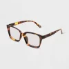 Women's Tortoise Print Shiny Plastic Rectangle Blue Light Filtering Glasses - Universal Thread™ Dark Brown -Universal Thread Shop GUEST 1644f542 bada 4dc0 bacf baa7fe9a6cc7