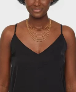 Dainty Multi-Strand 5 Row Necklace - Universal Thread™ Gold