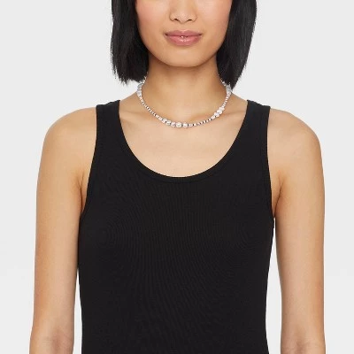 Mixed Simulated Pearl Beaded Necklace - Universal Thread™ Ivory 3 Mixed Simulated Pearl Beaded Necklace - Universal Thread™ Ivory