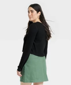 Women's Long Sleeve Sensory Friendly T-Shirt - Universal Thread™ White