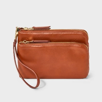 Double Zip Pouch Wristlet - Universal Thread™ Black 7 Double Zip Pouch Wristlet - Universal Thread™ Black - Image 5