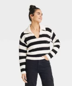 Women's Pullover Sweater - Universal Thread™ White/Black Striped 17 Women's Pullover Sweater - Universal Thread™ White/Black Striped -Universal Thread Shop GUEST 38ec5203 4187 4d00 b0be 12848297e8ba 1