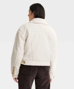 Women's Utility Faux Fur Jacket - Universal Thread™ White