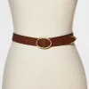 Women's Oval Center Bar Belt - Universal Thread™ Cognac -Universal Thread Shop GUEST 424b5955 e8a1 483d a663 d2542537e843