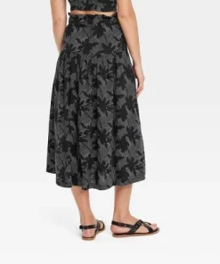 Women's Tie Waist Midi Skirt - Universal Thread™ Pink