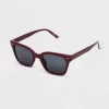 Women's Shiny Plastic Square Sunglasses - Universal Thread™ Red