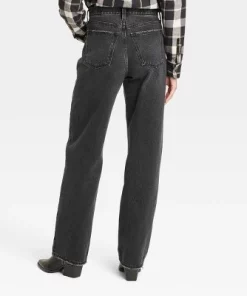 Women's Mid-Rise 90's Baggy Jeans - Universal Thread™ Black