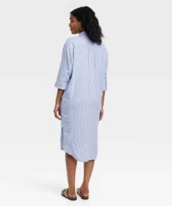 Women's 3/4 Sleeve Midi Shirtdress - Universal Thread™ White