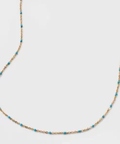 Turquioise Epoxy Beaded Necklace - Universal Thread™ Gold -Universal Thread Shop GUEST 536fc9f6 be45 4d28 902f 3a76fcde7dfc