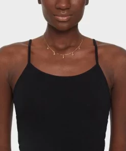 Bar Link Butterfly Charm Station Necklace - Universal Thread™ Gold