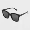 Women's Shiny Plastic Square Sunglasses - Universal Thread™ Black -Universal Thread Shop GUEST 667a90cd e5c6 476a 812b 417de0ce68b7