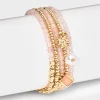 Beaded Stretch Charm Bracelet w Semi Precious Rose Quartz Set 5pc - Universal Thread™ Gold/Pink -Universal Thread Shop GUEST 67525050 2c86 492a adae e24f9fe08fd8