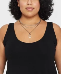 Cord and Teardrop Pendant Multi-Strand Necklace - Universal Thread™ Silver