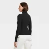 Women's Shrunken Rib Turtleneck Pullover Sweater - Universal Thread™ Black Multi