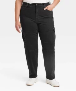 Women's High-Rise 90's Straight Cargo Jeans - Universal Thread™ Black -Universal Thread Shop GUEST 6a176c06 f0a3 4f5c 89bb dfd5ac3afcb6 2