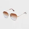 Women's Shiny Metal Round Sunglasses with Gradient Lenses - Universal Thread™ Brown -Universal Thread Shop GUEST 6d9c5818 66a9 4851 9522 3569a1dd6743