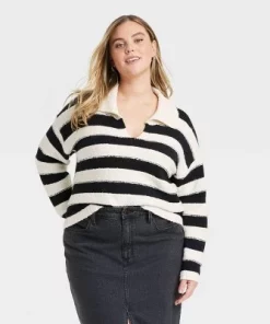 Women's Pullover Sweater - Universal Thread™ White/Black Striped 21 Women's Pullover Sweater - Universal Thread™ White/Black Striped -Universal Thread Shop GUEST 6e7a9572 edf3 404a aae2 7592232db60a