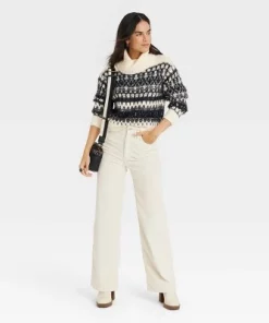 Women's Turtleneck Pullover Sweater - Universal Thread™ Jacquard Cream Jacquard -Universal Thread Shop GUEST 7009b5c6 8d90 499f b99d a0a44cb2c636