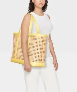 Caning Natural Tote Handbag - Universal Thread™ Brown