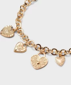 Assorted Metal Heart Charms and Necklace - Universal Thread™ Gold -Universal Thread Shop GUEST 727bcd77 1d9a 4554 a1eb 5f573b7de8a3