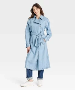 Women's Denim Trench Coat - Universal Thread™ Light Wash -Universal Thread Shop GUEST 75cd91e2 ce1f 4634 8d3d 6e9428ddfda6 3