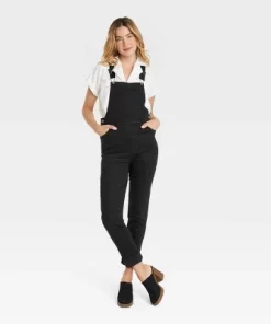 Women's 90's Slim Denim Overalls - Universal Thread™ Black -Universal Thread Shop GUEST 77e8cdf5 c472 4566 a55b 6d14e76101ce 1