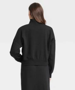 Women's Turtleneck Pullover - Universal Thread™ Black