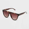 Women's Shiny Plastic Shield Sunglasses with Gradient Lens - Universal Thread™ Brown/Tortoise Print -Universal Thread Shop GUEST 7d1d86d1 4488 45a9 95ef 1c13e5ba3c9e