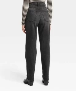 Women's High-Rise 90's Vintage Straight Jeans - Universal Thread™ Black