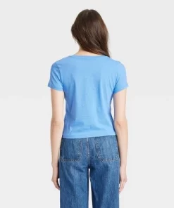 Women's Shrunken Short Sleeve T-Shirt - Universal Thread™ Light Green