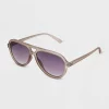 Women's Matte Plastic Aviator Sunglasses with Gradient Lenses - Universal Thread™ Dark Taupe -Universal Thread Shop GUEST 866cc15f af2a 4af2 a2df e0a1385fc010