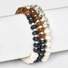 Mixed Semi-Precious Black Howlite Stretch Bracelet Set 3pc - Universal Thread™ Black/Brown/Cream -Universal Thread Shop GUEST 87da2ce5 6657 42a7 ab1f e7826b8cbe12