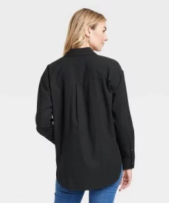 Women's Long Sleeve Oversized Button-Down Shirt - Universal Thread™ Pink