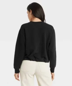 Women's Bubble Hem Sweatshirt - Universal Thread™ Red