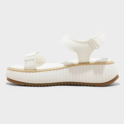 Women's Joey Platform Sport Sandals - Universal Thread™ White 3 Women's Joey Platform Sport Sandals - Universal Thread™ White