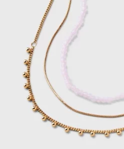 Pink Seedbead and Station Necklace Set 3pc - Universal Thread™ Gold -Universal Thread Shop GUEST aa75d548 f8bf 4728 802a 01984fe07162