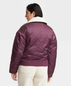Women's Bomber Jacket - Universal Thread™ Burgundy