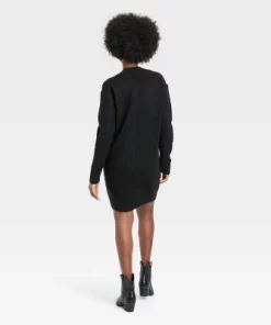 Women's Long Sleeve Tunic Mini Sweater Dress - Universal Thread™ Pink