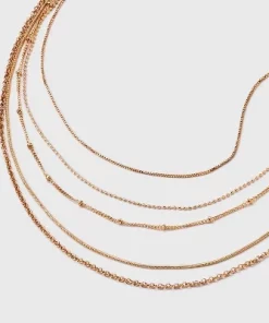Dainty Multi-Strand 5 Row Necklace - Universal Thread™ Gold -Universal Thread Shop GUEST b38e8fe8 2f78 460b bc82 f798c2870820