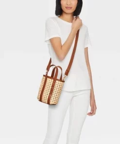 Caning Mini Tote Handbag - Universal Thread™ Brown