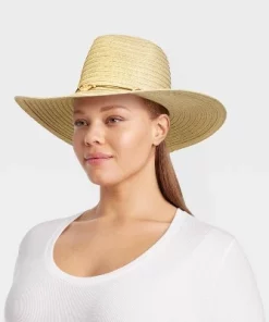 Straw Panama Hat - Universal Thread™ Brown