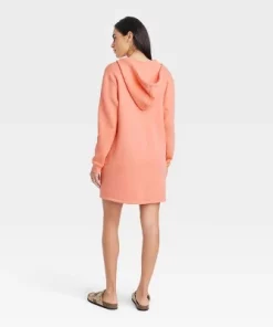 Women's Long Sleeve Mini Fleece Tunic Dress - Universal Thread™ Green