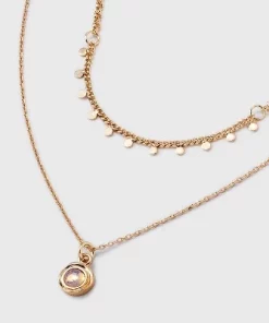 Semi Precious Opalite with Dainty Chain Necklace - Universal Thread™ Gold -Universal Thread Shop GUEST bce86221 1819 4446 9621 61f6c1ba8cbb